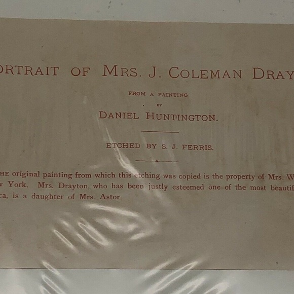 Antique Etching D Huntington Portrait 1889 - Picture 7 of 12